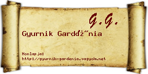 Gyurnik Gardénia névjegykártya
